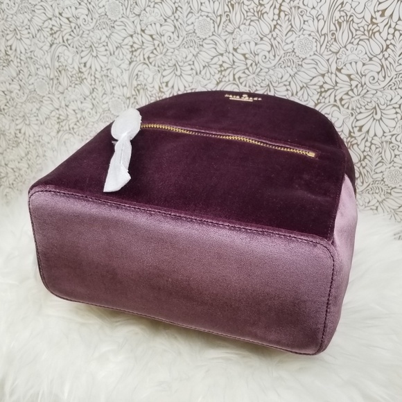 š«SOLDš« NEW! Kate Spade Velvet Sammi Backpack - Picture 7 of 8